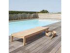 Solid teak sun lounger