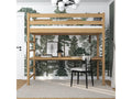 Oak loft bed - with desk N01 Natural Oak 100x190