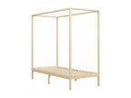 Homzora 100x200 Light Solid Pine Four-Poster Bed