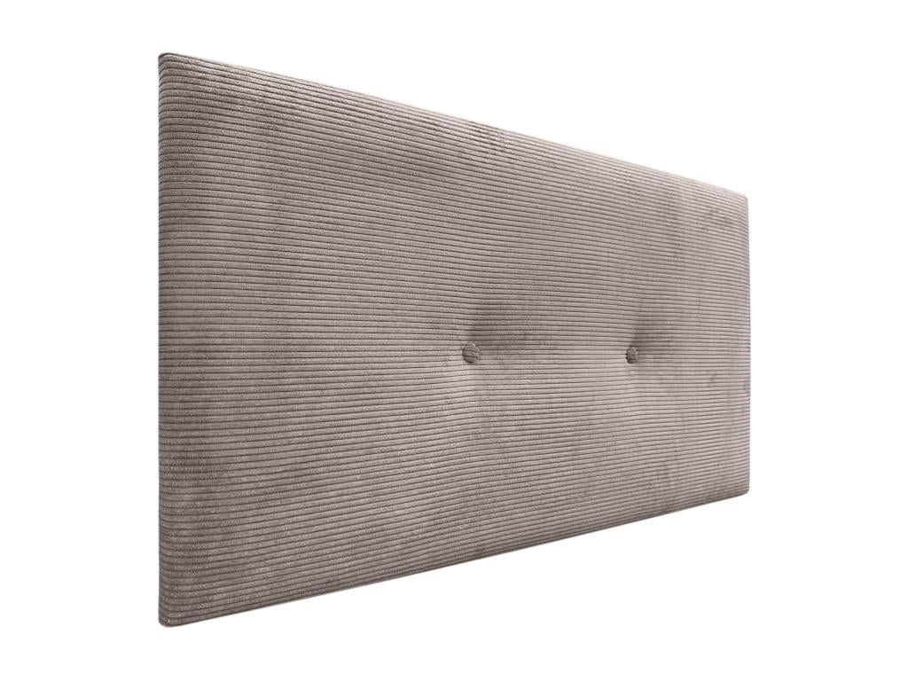 Homzora Plain Corduroy Headboard with Buttons 145x50 cm Fits 120/135/140 cm Beds - Brown