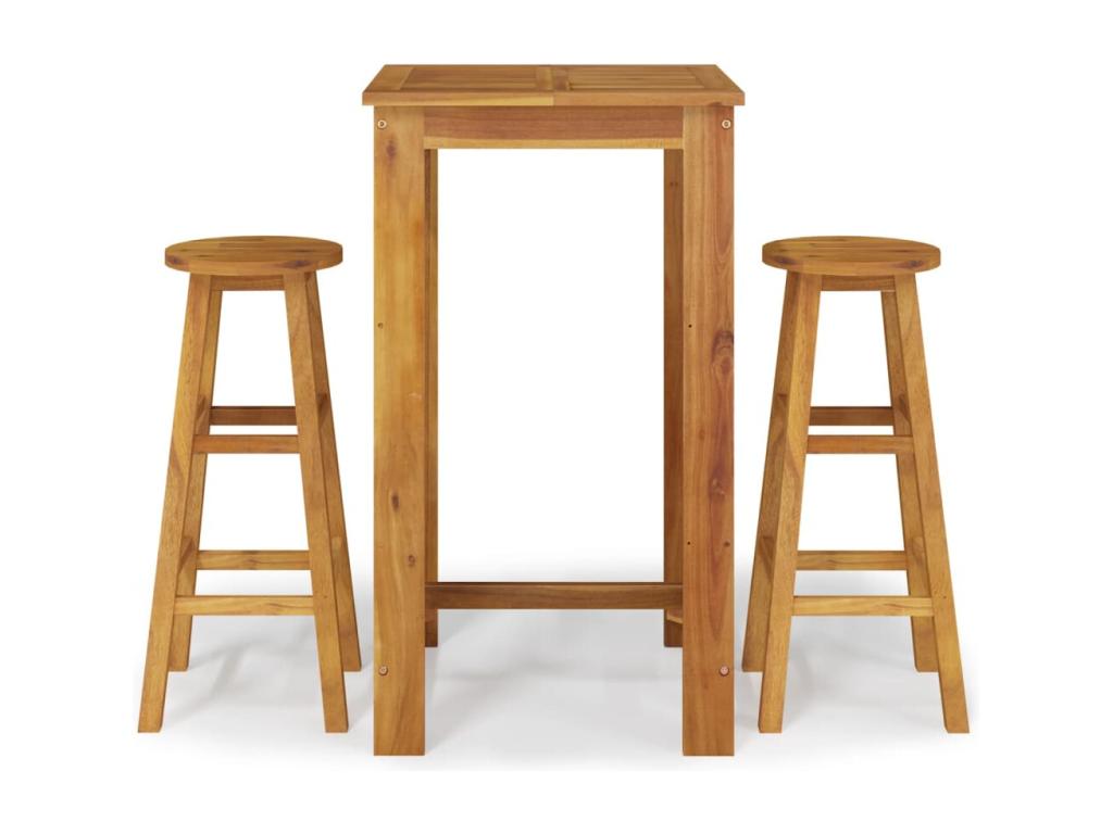 Homzora 3-piece solid wood garden bar set