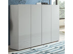 Homzora Shoe Cabinet, Multipurpose Entryway Shoe Cabinet, Shoe Storage, Made in Italy, 160x34x115 cm, Grey