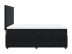 Homzora bed base with black velvet mattress, 140x190 cm