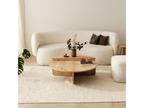 Homzora round designer coffee table in wood