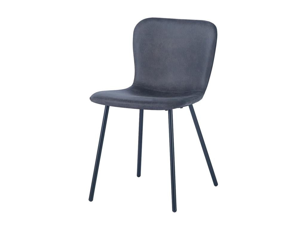 PU leather dining chair in dark grey - ALCAN Collection
