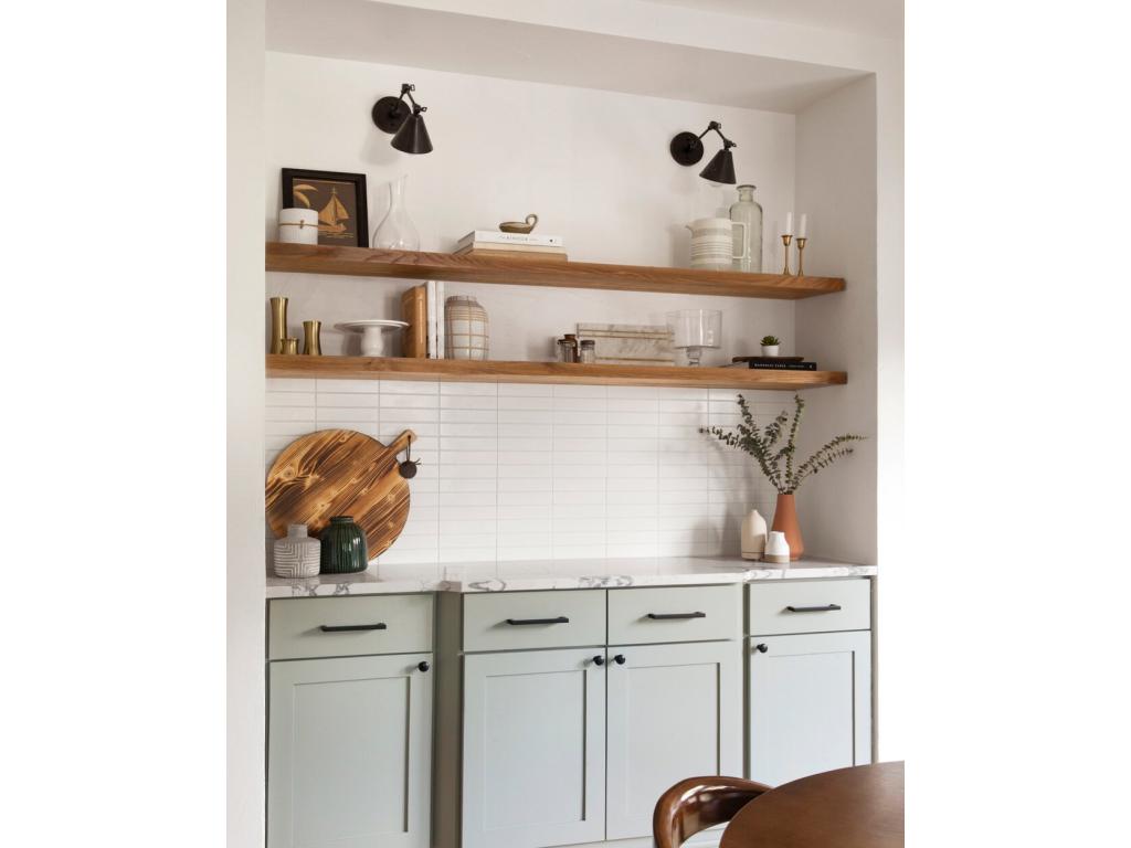 Floating shelf in aged fir wood 60x3.2cm - Homzora