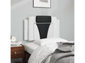 Black and white 80cm faux leather headboard cushion