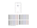 Homzora 3D Ash Smooth Finish Shower Tray with Color Grid - 190x90 cm
