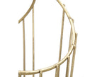 Linear umbrella stand in gold-tone metal, 26.5x23x68.5 cm