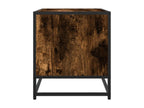 Smoked oak TV stand, 120.5x40x46 cm, engineered wood and metal