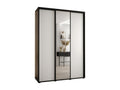 Homzora 3-Door Sliding Wardrobe 235.2/170/60 3 Doors Black/White/Black