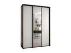 Homzora 3-Door Sliding Wardrobe 235.2/170/60 3 Doors Black/White/Black