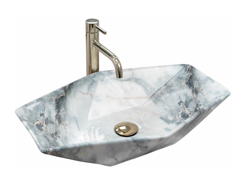 Doucezen Granite Shiny Grey Countertop Washbasin
