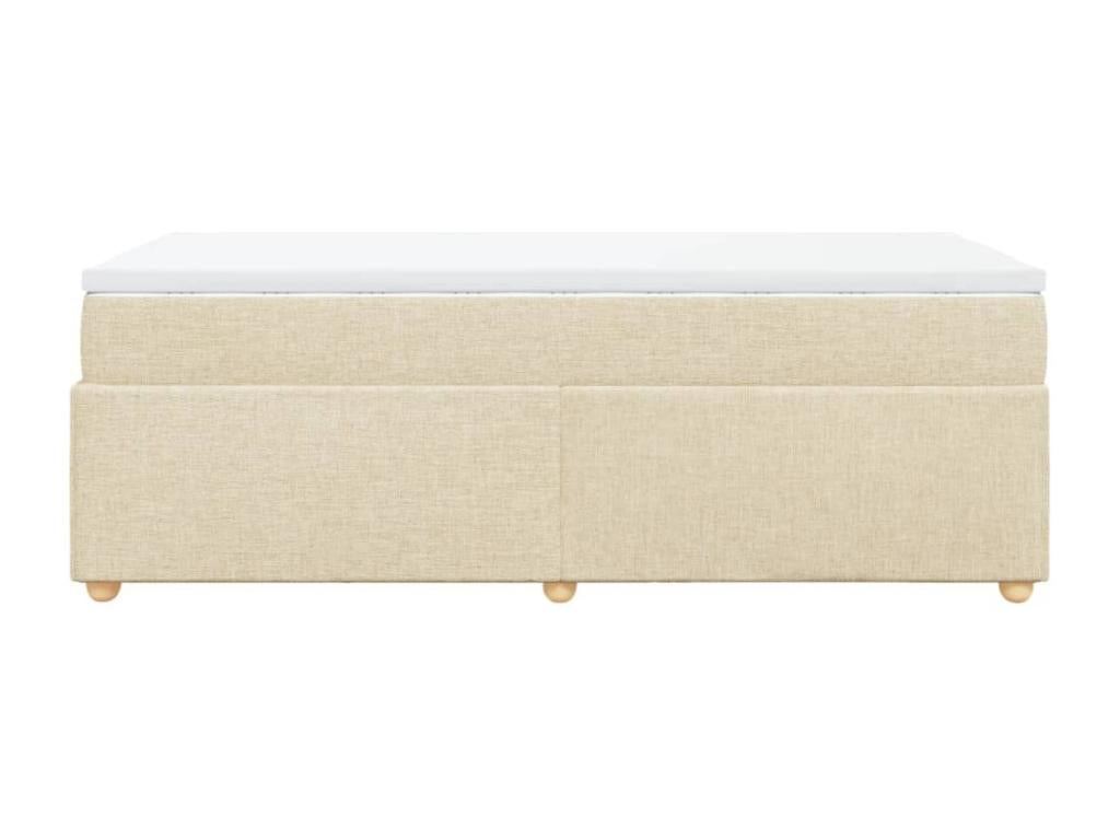 Homzora bed base with mattress, Cream, 100x200 cm, Fabric