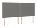 4-piece headboard set, dark grey, 80x5x78/88 cm, fabric