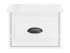 Glossy white wall-mounted bedside table 41.5x36x28