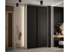 Homzora 1 Sliding Door Wardrobe 235.2/140/45 2 Doors White/Black/Black