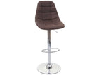 Doucezen-A67 bar stool, vintage dark brown fabric/textile, chrome base