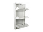Homzora Steel Shoe Storage Cabinet with 3 Drop-Down Doors