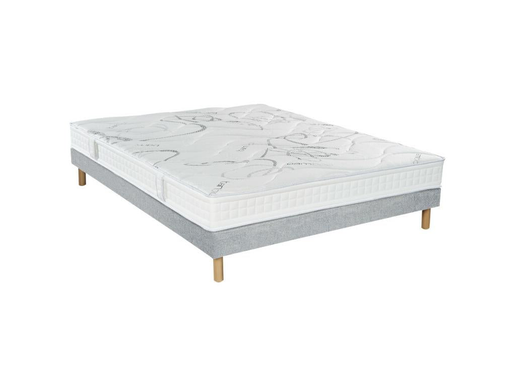 Homzora MORPHOZONE 215 Set: Traditional Graphic 13cm Slatted Base, 100x190cm Latex Legs