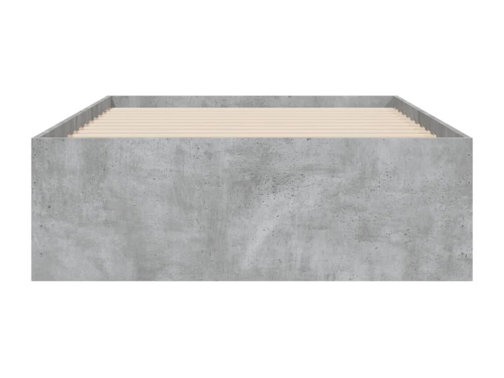 Bed frame and drawers, concrete grey, 90x190 cm, engineered wood