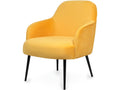 Velvet-upholstered armchair - Homzora Yellow