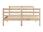 Bed frame with headboard, 135x190 cm, solid pine wood