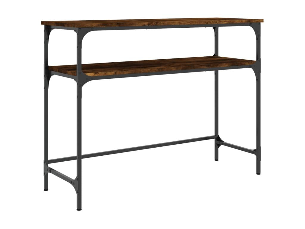 Smoked oak console table, 100x35.5x75 cm, engineered wood