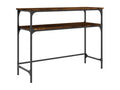 Smoked oak console table, 100x35.5x75 cm, engineered wood