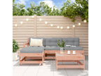 Homzora 5-piece garden furniture set with solid wood cushions