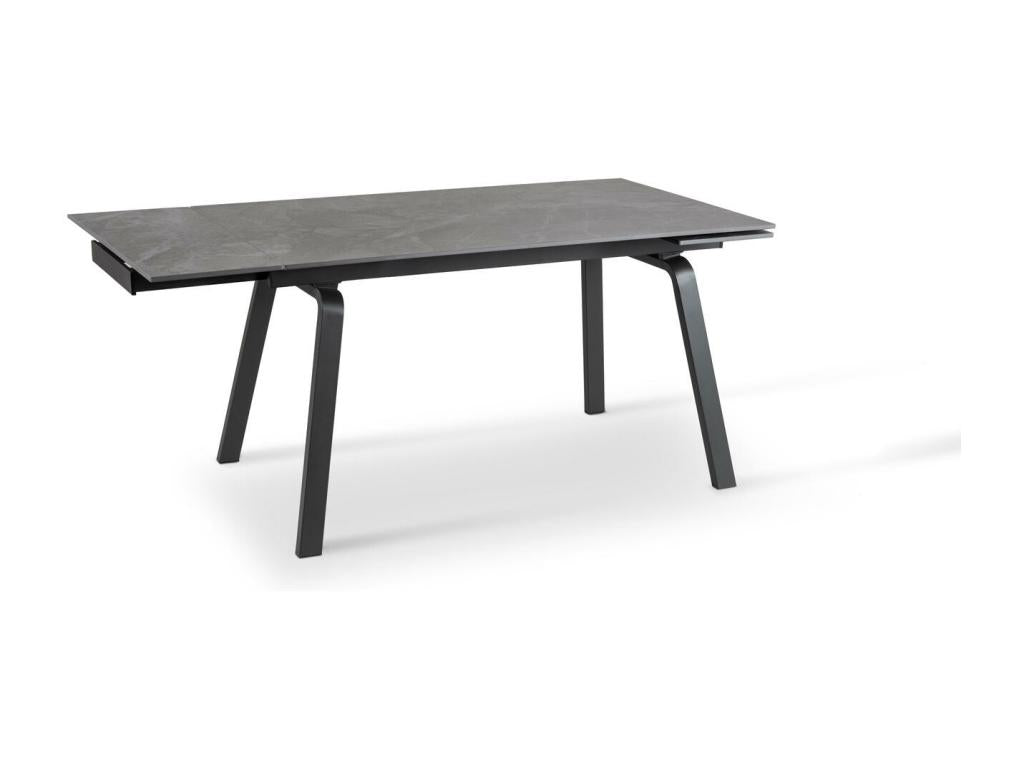 Homzora - Extendable Table 140/200x80 cm in Black Ceramic
