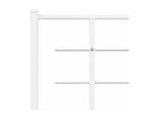 Metal bed frame with white headboard 75x190 cm