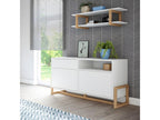 Homzora white sideboard with 1 drawer and 2 doors