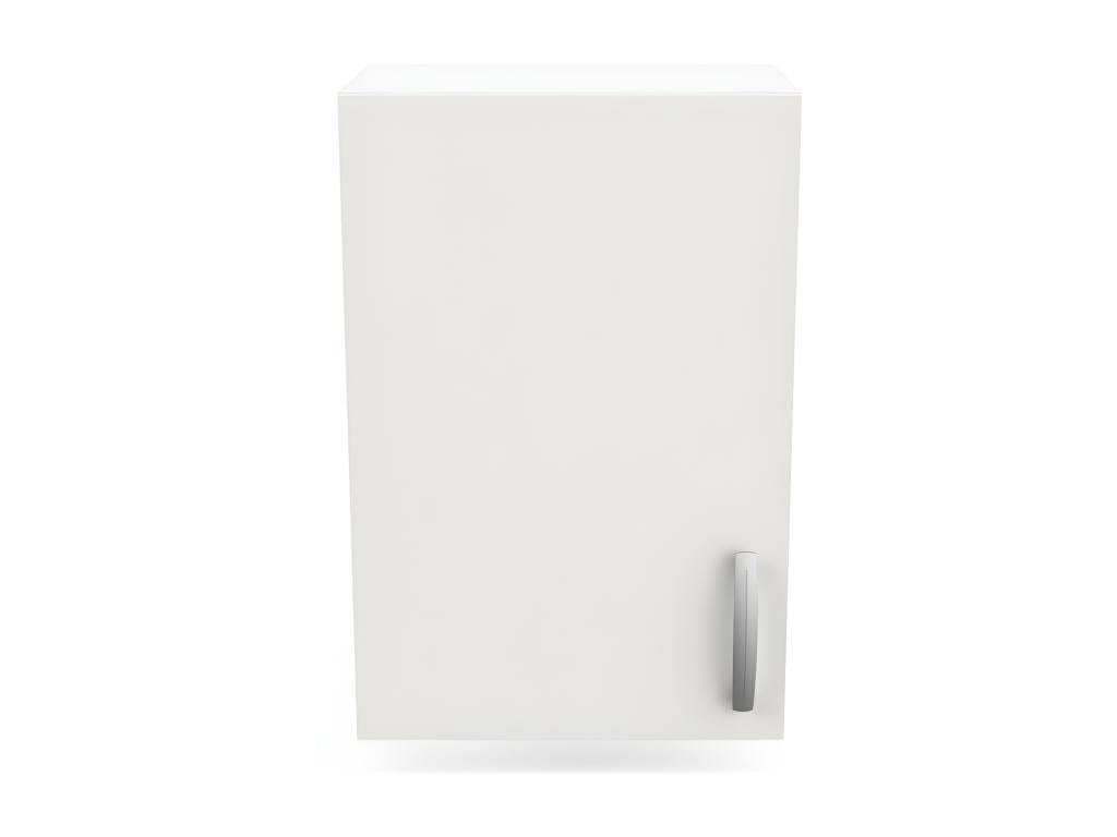 40cm Kitchen Wall Cabinet with 1 Hinged Door, Matte White - Homzora - W 40 x D 28 x H 60 cm