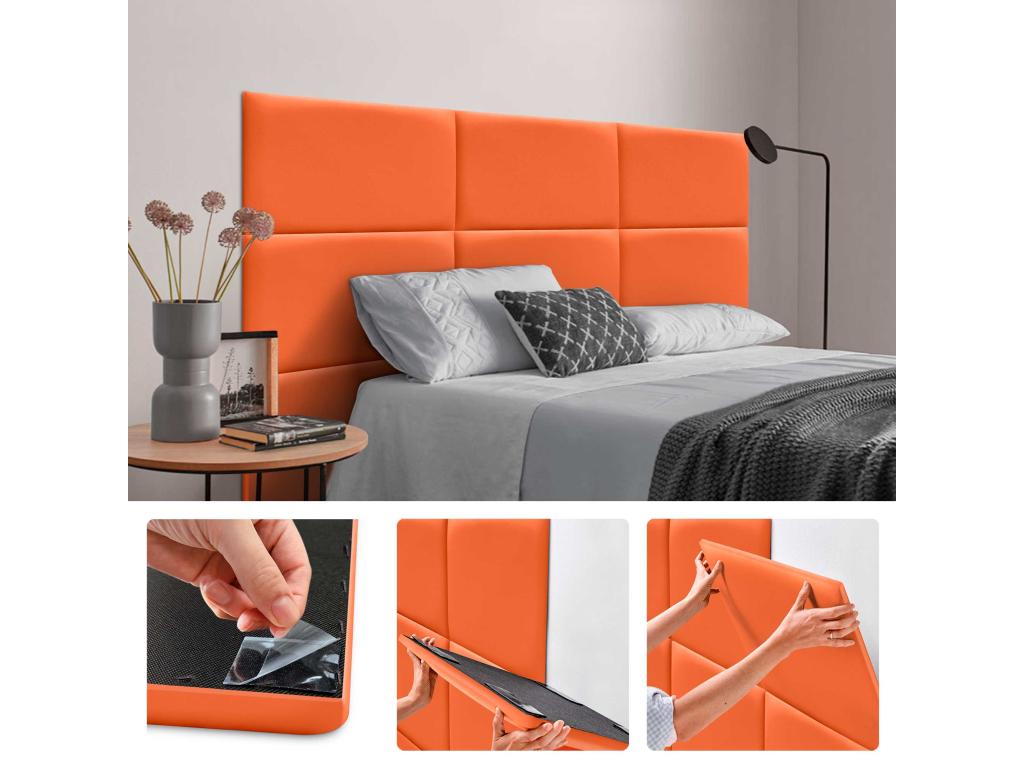 Doucezen Padded Faux Leather Self-Adhesive Wall Panels, Acoustic Absorbing, Shock-Absorbing, Headboards, Doucezen 60x40cm