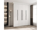 Como 2 245.5/190/40 4-door hinged door wardrobe, white/black