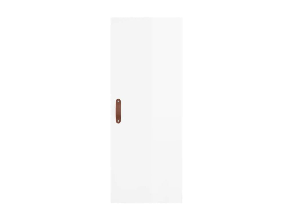 High-gloss white sideboard, 34.5x34x180 cm, engineered wood