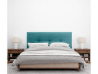 Homzora Plain Corduroy Headboard with Buttons 150x105 with Bed Legs 150/160 - Green Homzora