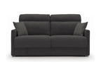 Homzora Convertible Sofa Bed in Soft Waterproof Fabric T02 156 cm mat.120x197 black