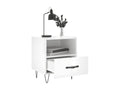 Bedside tables, 2 pcs, glossy white, 40x35x47.5