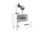 Bedside tables, 2 pcs, glossy white, 40x35x47.5