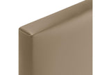 Homzora Smooth Faux Leather Headboard 110x105cm with Legs for 105cm Beds - Light Brown