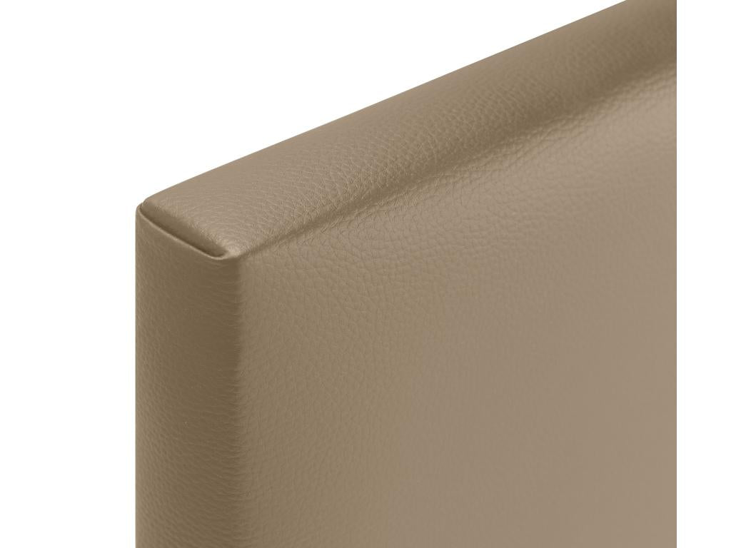 Homzora Smooth Faux Leather Headboard 110x105cm with Legs for 105cm Beds - Light Brown