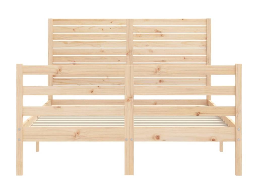 Bed frame with headboard 120x200 solid wood