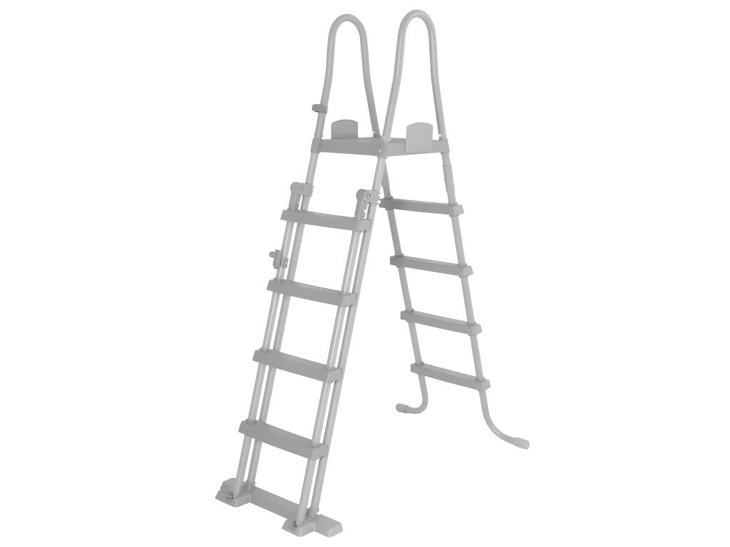 Safety ladder with 2x4 steps - with platform - for swimming pools up to 132 cm high