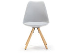 Set of 2 Homzora Nordic Style Dining Chairs, Grey, 54 cm x 49 cm x 84 cm