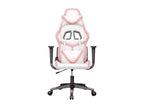 White and pink faux leather gaming chair