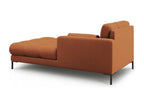 Homzora - Homzora right-hand chaise longue in brick-colored structural fabric - 185x102x75cm