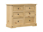 Homzora chest of drawers 112x48x91 cm solid pine wood