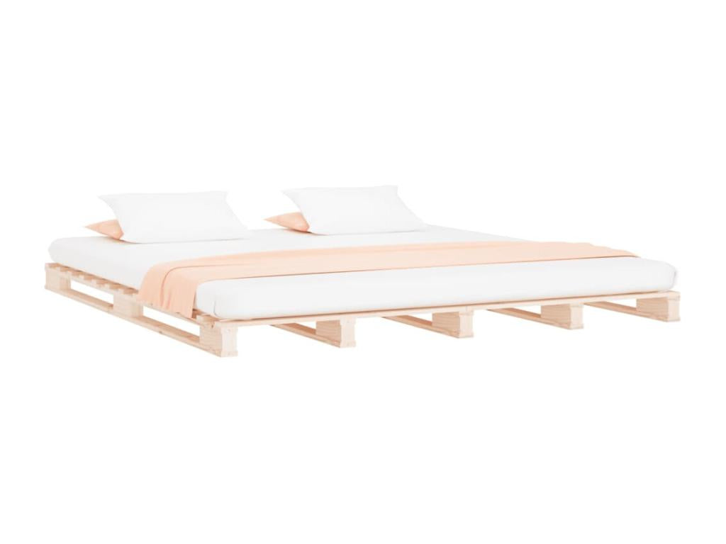 Pallet bed 135x190 cm Solid pine wood Double